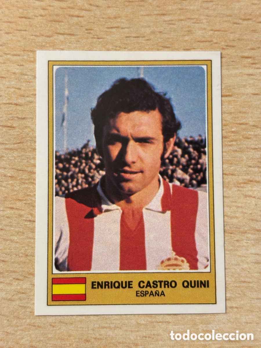 Cromos de f&uacute;tbol: # 89 Enrique Castro Quini Espa&ntilde;a Euro Football 76 Panini sin pegar Sporting de Gij&oacute;n