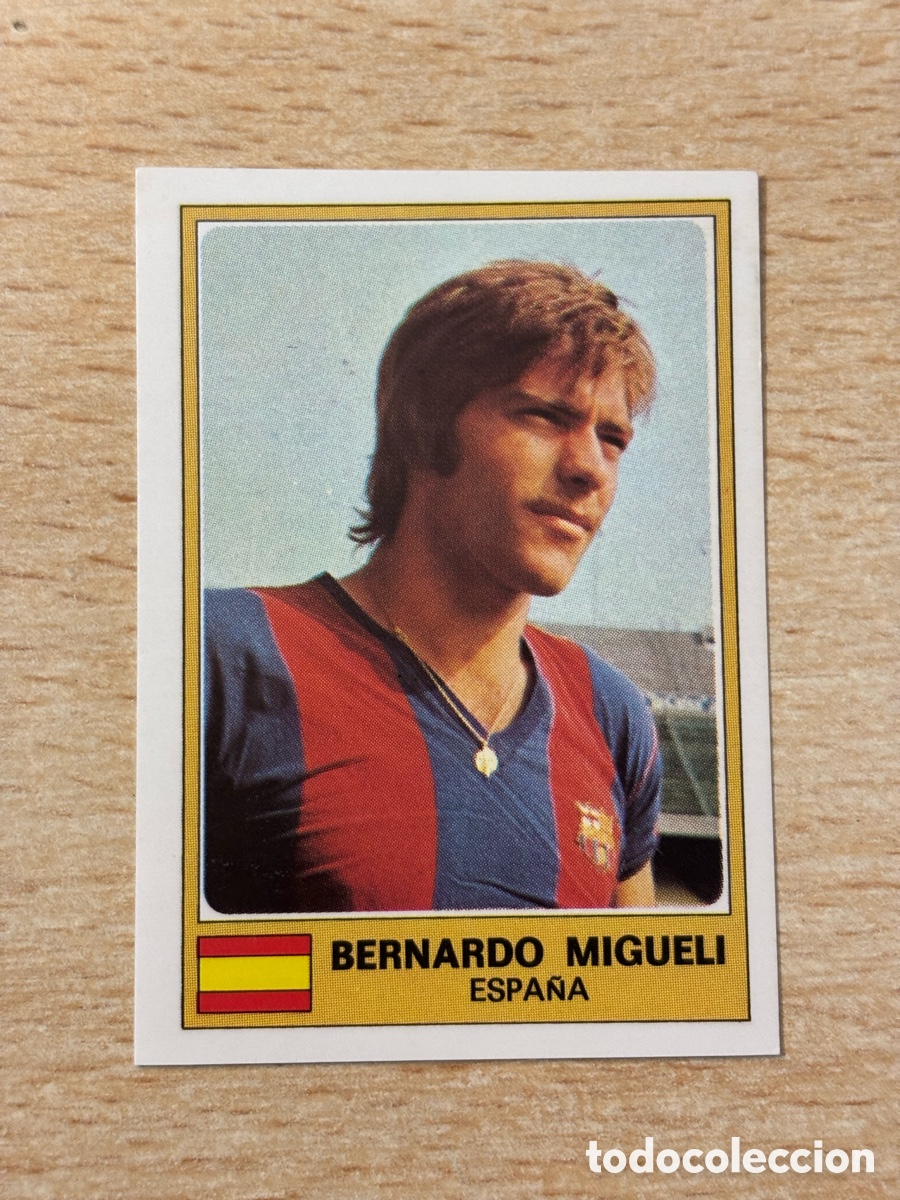 Fu&szlig;ball-Sticker: # 91 Bernardo Migueli Espa&ntilde;a Euro Football 76 Panini sin pegar FC Barcelona