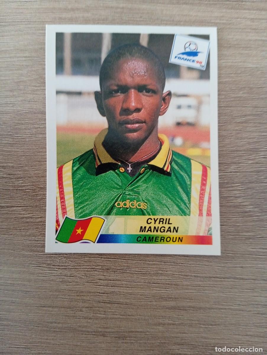 Cromos de f&uacute;tbol: CYRIL MANGAN 132 CAMERUN PANINI FRANCIA 1998 98 SIN PEGAR NUNCA PEGADO