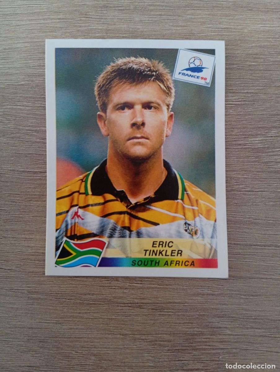 Cromos de f&uacute;tbol: ERIC TINKLER 184 SUDAFRICA PANINI FRANCIA 1998 98 SIN PEGAR NUNCA PEGADO