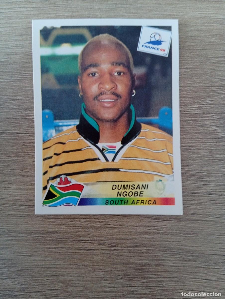 Cromos de f&uacute;tbol: DUMISANI NGOBE 186 SUDAFRICA PANINI FRANCIA 1998 98 SIN PEGAR NUNCA PEGADO