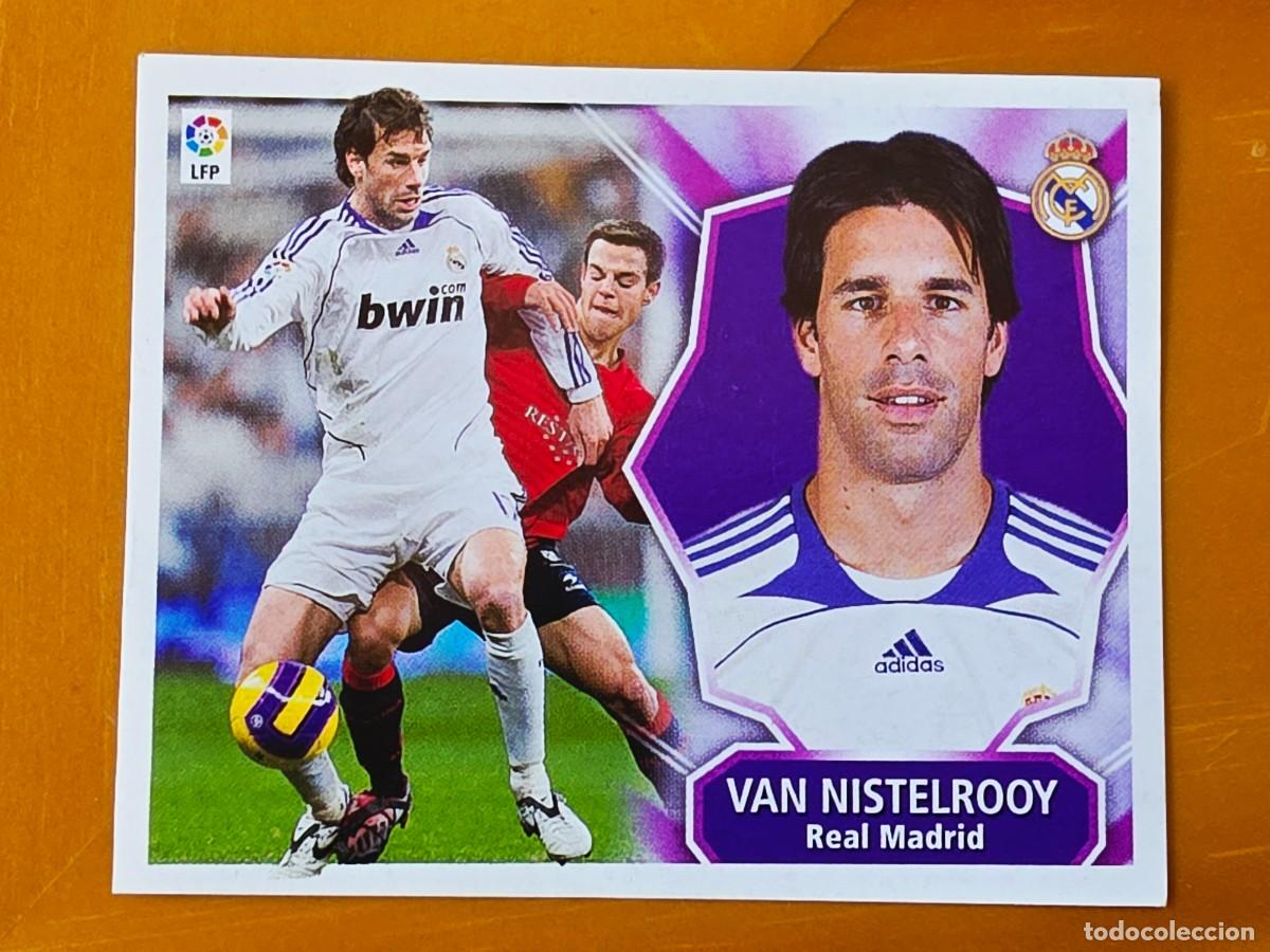 Cromos de f&uacute;tbol: Ruud Van Nistelrooy, Real Madrid, Panini Ediciones Liga Este 2008 2009 08 09, sin pegar