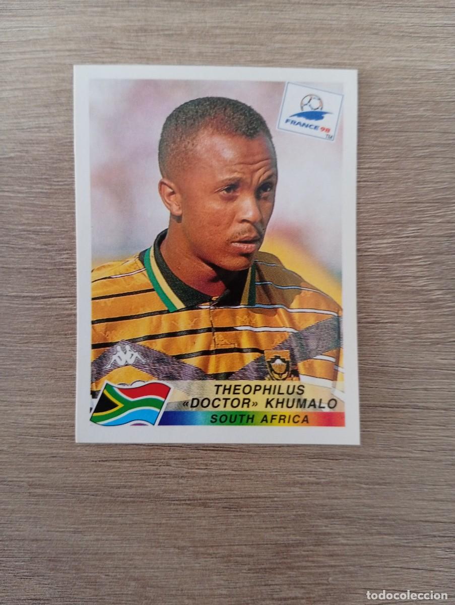 Cromos de f&uacute;tbol: THEOPHILUS DOCTOR KHUMALO 187 SUDAFRICA PANINI FRANCIA 1998 98 SIN PEGAR NUNCA PEGADO