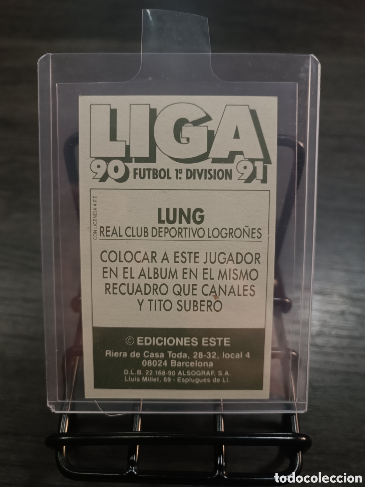 Cromos de f&uacute;tbol: 90 91 Coloca Lung Logro&ntilde;&eacute;s 1990 1991 - Foto 2