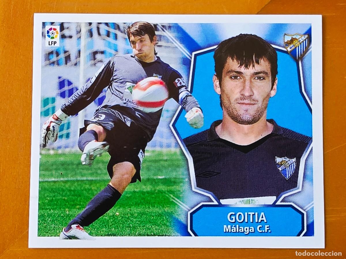 Cromos de f&uacute;tbol: Goitia, M&aacute;laga CF, Panini Ediciones Liga Este 2008 2009 08 09, sin pegar
