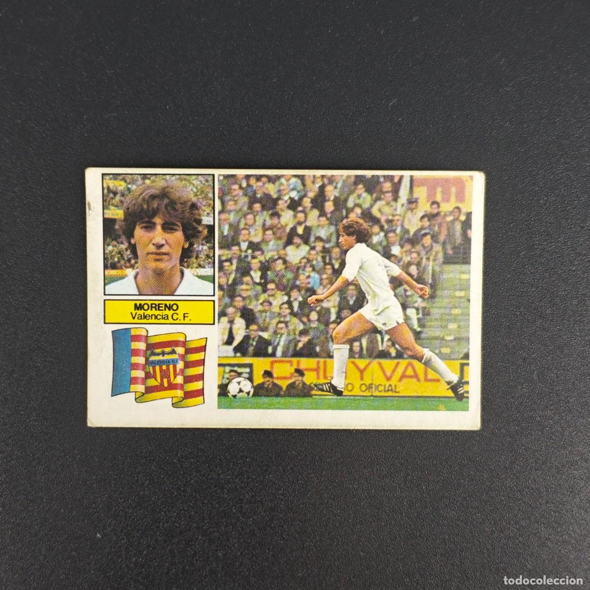 Cromos de f&uacute;tbol: CROMO DE FUTBOL LIGA ESTE 82 83 1982 1983 NUNCA PEGADO SIN PEGAR MORENO VALENCIA RA1026