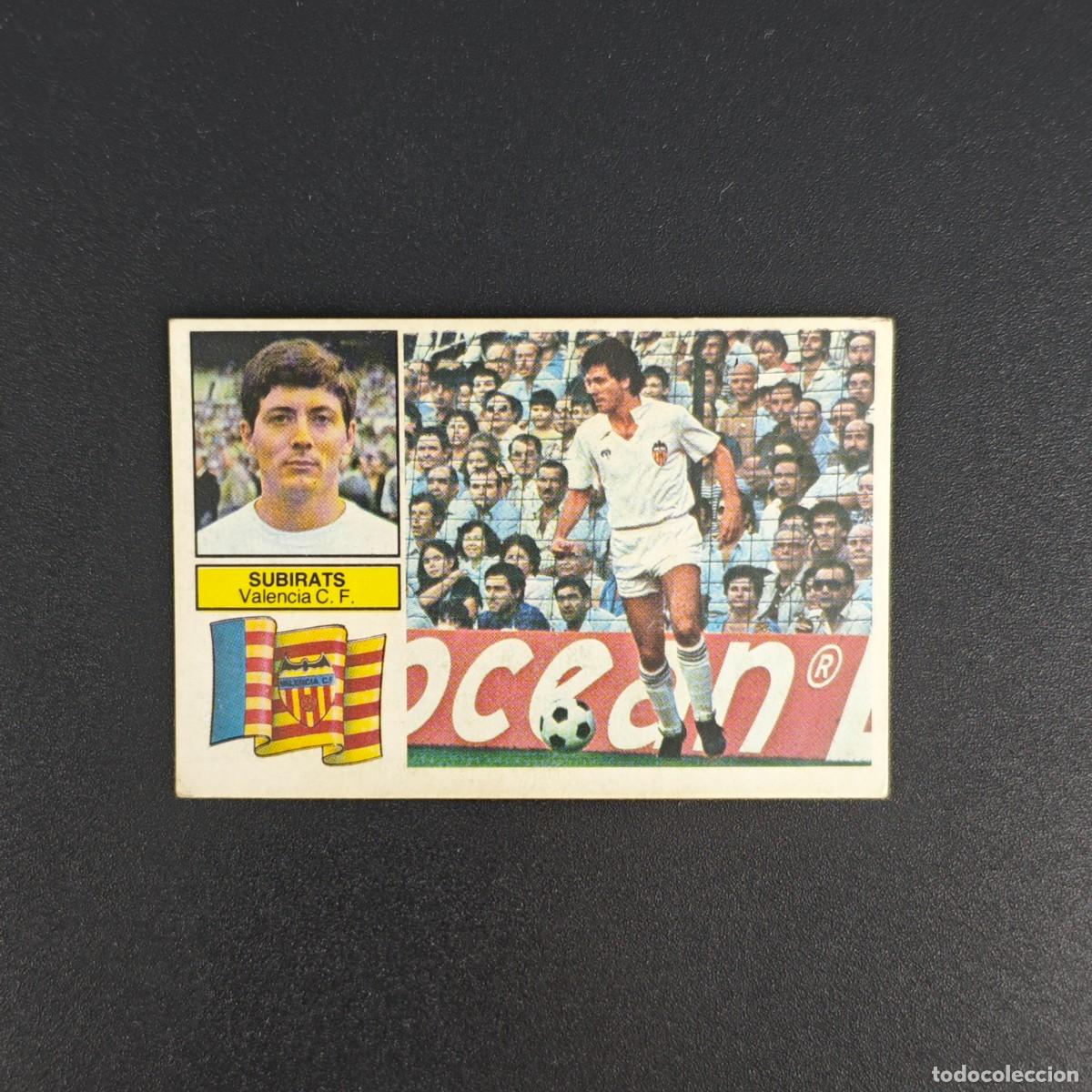Cromos de f&uacute;tbol: CROMO DE FUTBOL LIGA ESTE 82 83 1982 1983 NUNCA PEGADO SIN PEGAR SUBIRATS VALENCIA RA1026