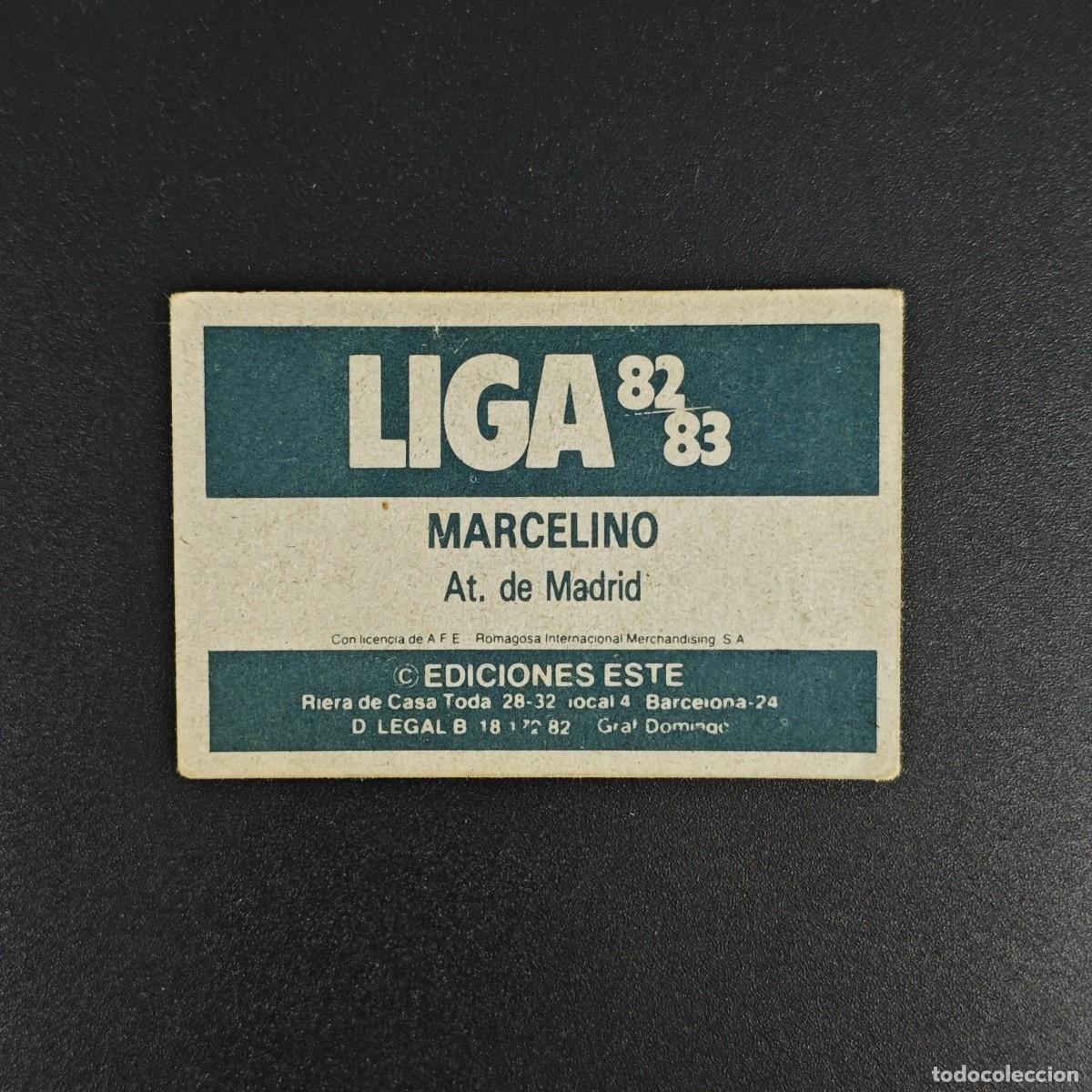 Cromos de f&uacute;tbol: CROMO DE FUTBOL LIGA ESTE 82 83 1982 1983 NUNCA PEGADO SIN PEGAR MARCELINO ATLETICO MADRID RA1026