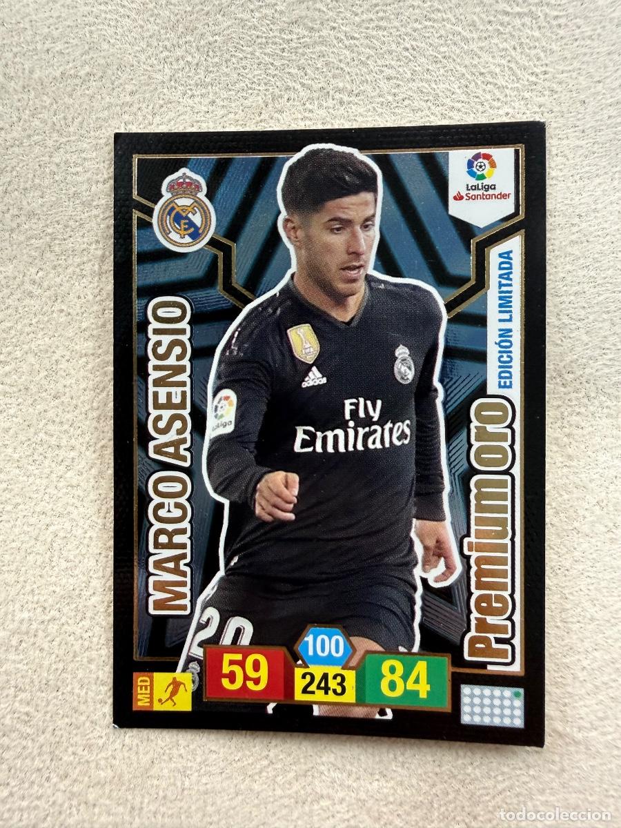 Cromos de f&uacute;tbol: ADRENALYN XL 2018-2019 EDICION LIMITADA ASENSIO REAL MADRID PREMIUM ORO 18 19