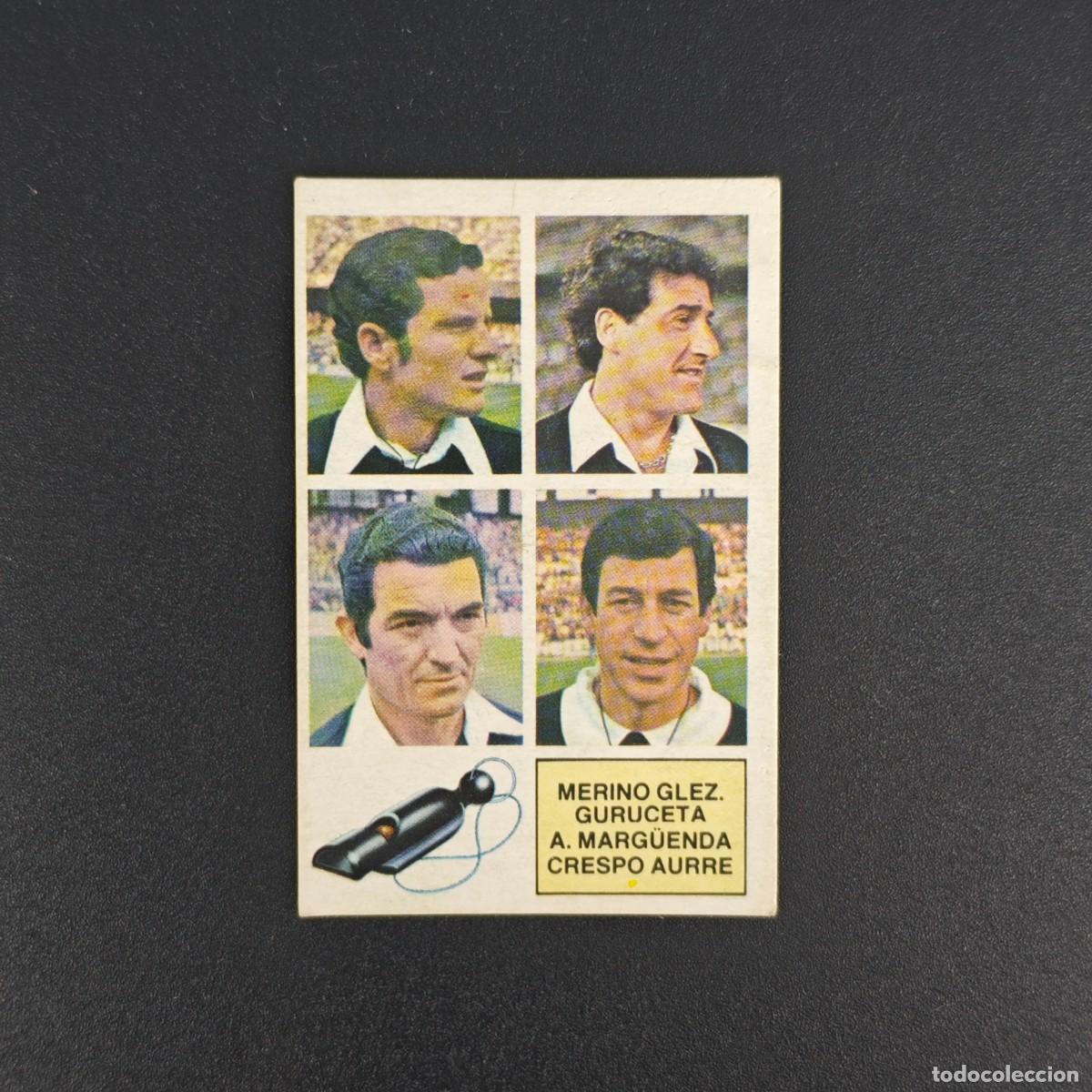 Cromos de f&uacute;tbol: CROMO FUTBOL LIGA ESTE 82 83 NUNCA PEGADO ARBITROS MERINO GURUCETA MARG&Uuml;ENDA CRESPO AURRE RA1026