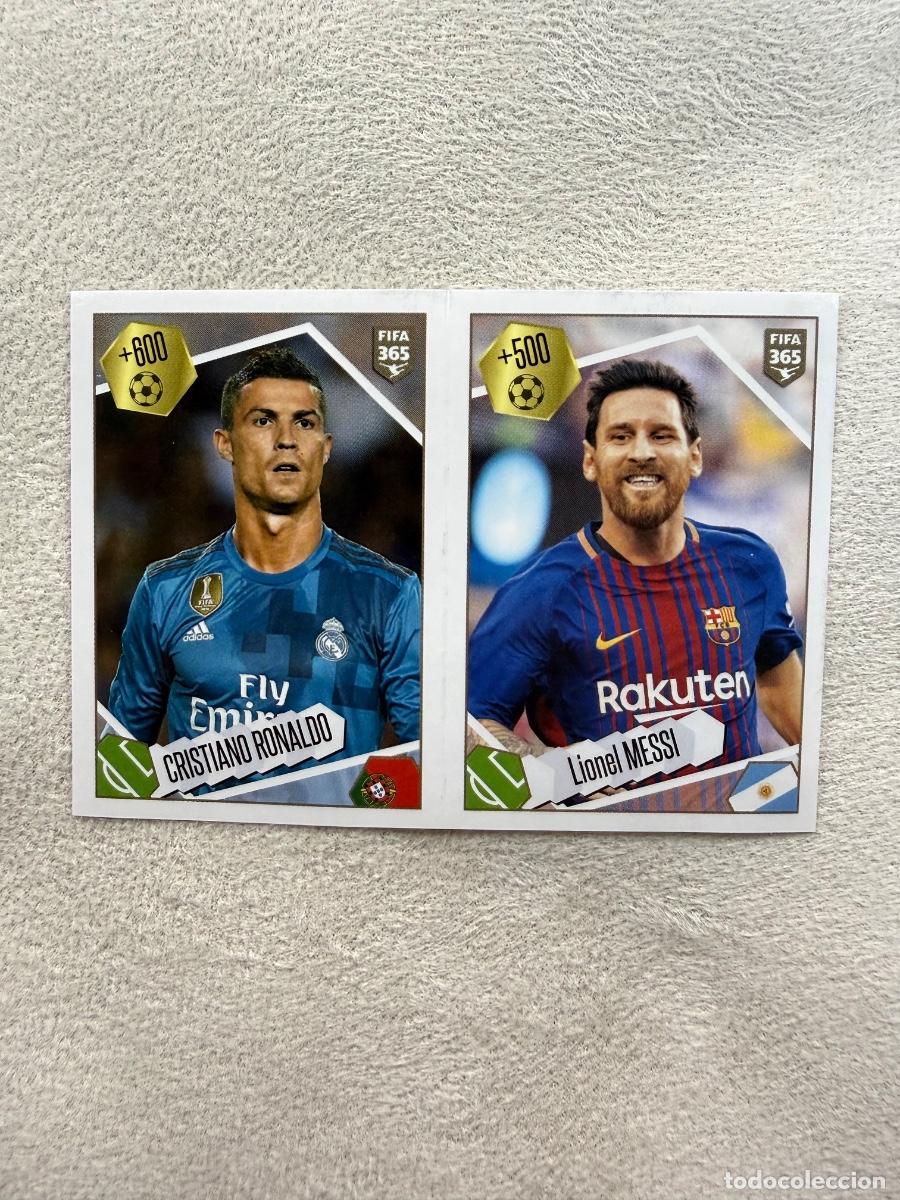 Cromos de f&uacute;tbol: MESSI CRISTIANO BARCELONA REAL MADRID FIFA 365 2017 2018 17 18 PANINI 501