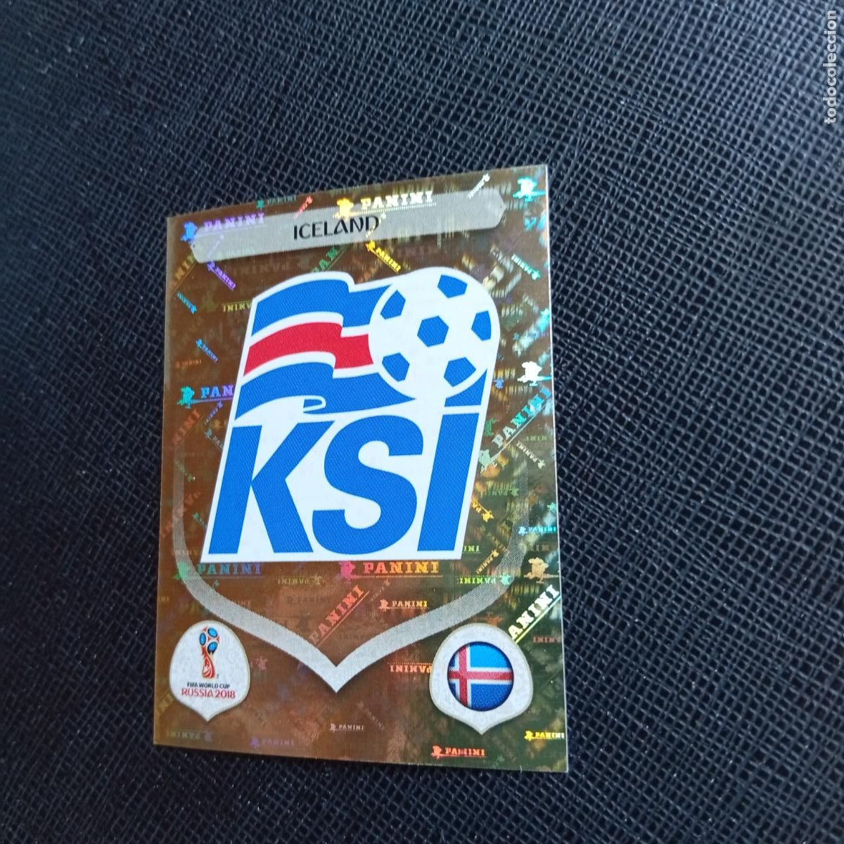 Cromos de f&uacute;tbol: 292 ESCUDO ISLANDIA PANINI MUNDIAL RUSIA 2018 CROMO FUTBOL 18 - SIN PEGAR - /CJ2