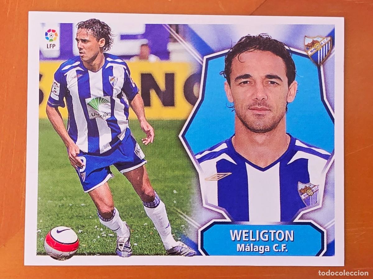 Cromos de f&uacute;tbol: Weligton, M&aacute;laga CF, Panini Ediciones Liga Este 2008 2009 08 09, sin pegar