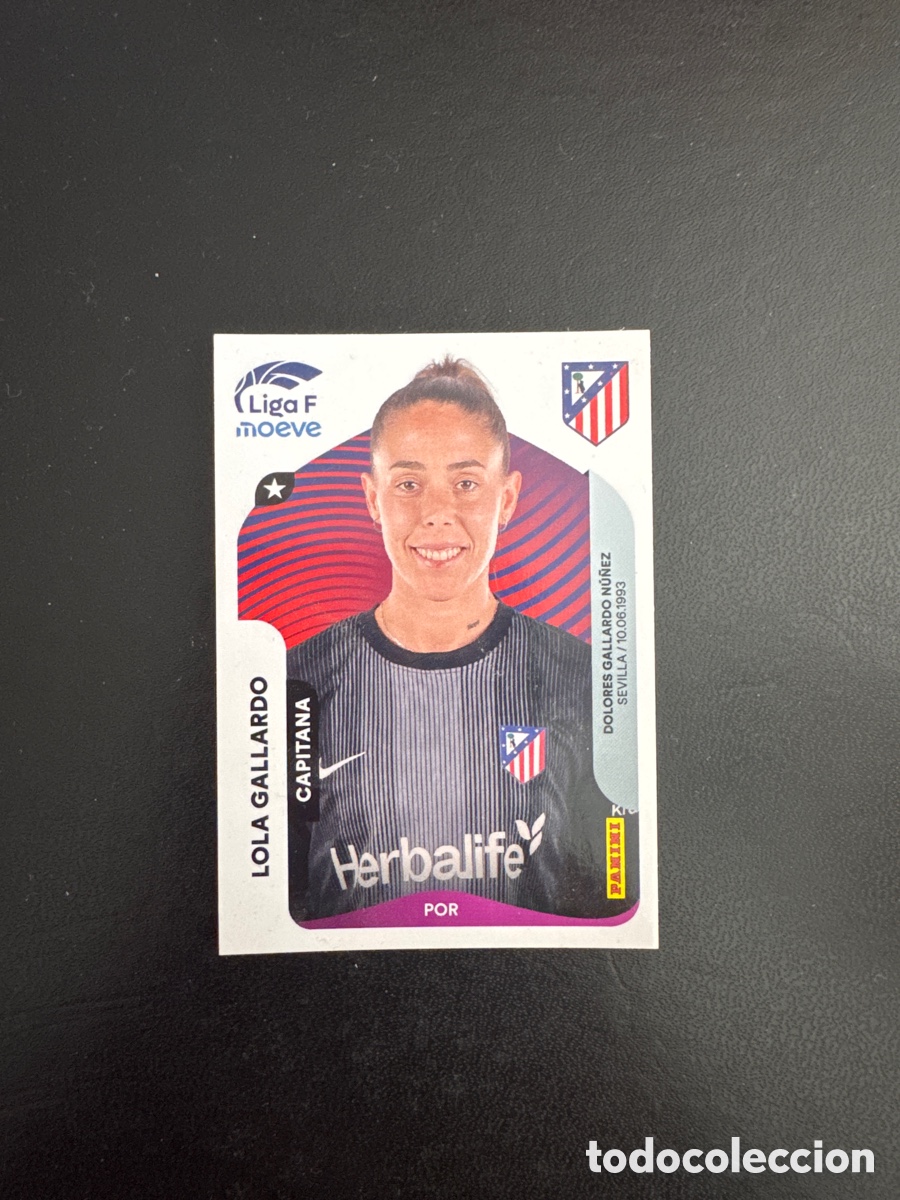 Cromos de f&uacute;tbol: LOLA GALLARDO NUMERO 44 ATL&Eacute;TICO DE MADRID LIGA F MOEVE 2025 2026