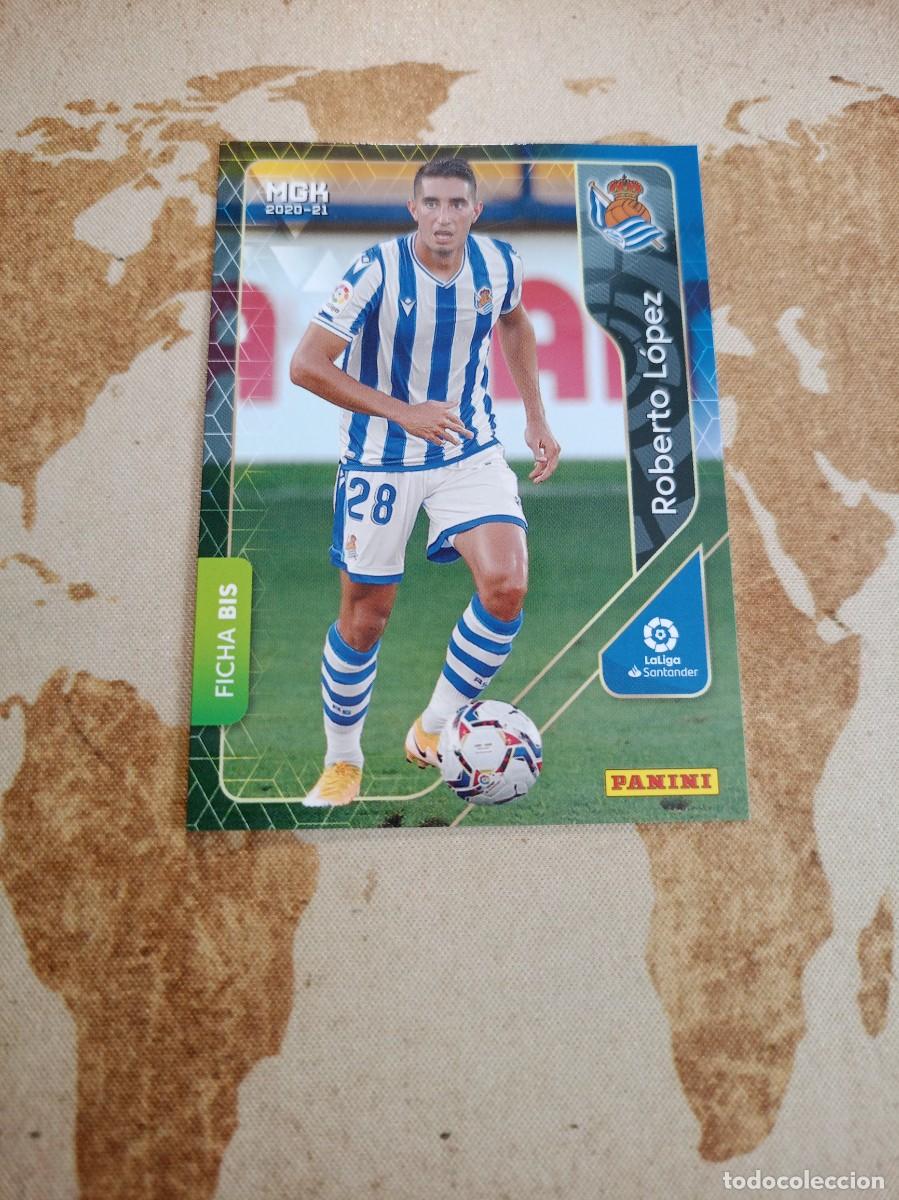 Cromos de f&uacute;tbol: Real Sociedad 268 bis ROBERTO L&Oacute;PEZ Megacracks 2020-21