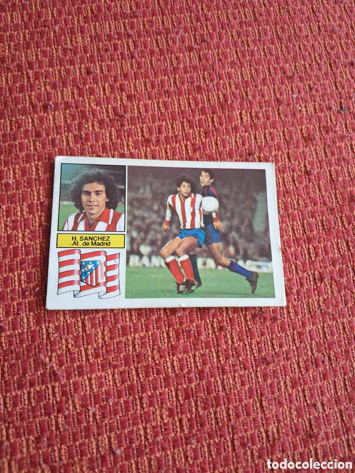 Cromos de f&uacute;tbol: Liga este 82 83 hugo S&aacute;nchez del Atl&eacute;tico de Madrid recuperado del &aacute;lbum ver fotos