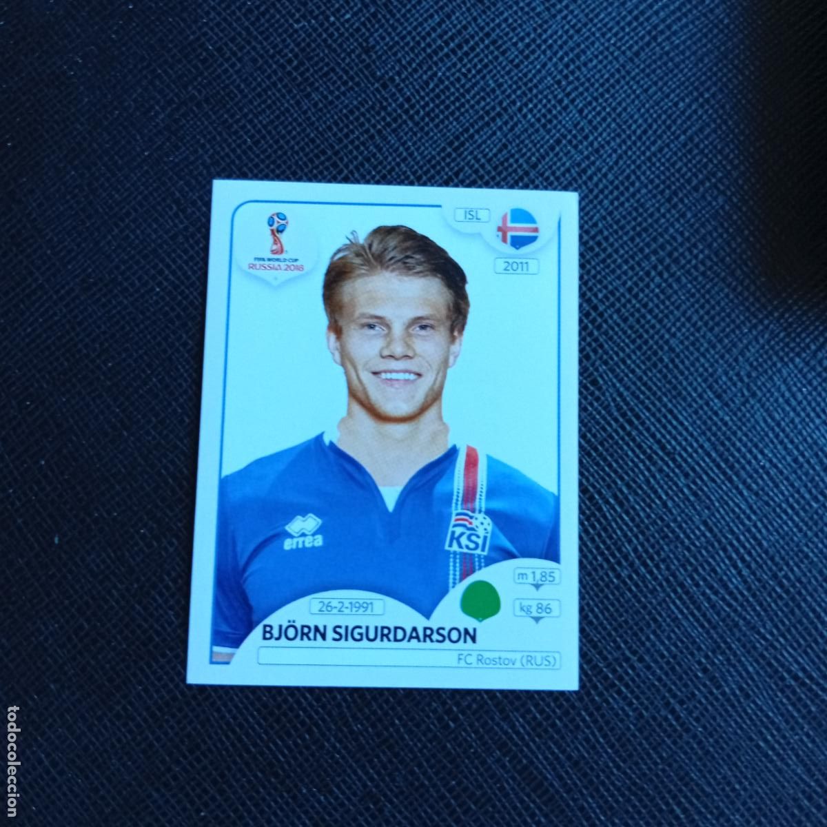 Cromos de f&uacute;tbol: 311 SIGURSARSON ISLANDIA PANINI MUNDIAL RUSIA 2018 CROMO FUTBOL 18 - SIN PEGAR - /CJ2