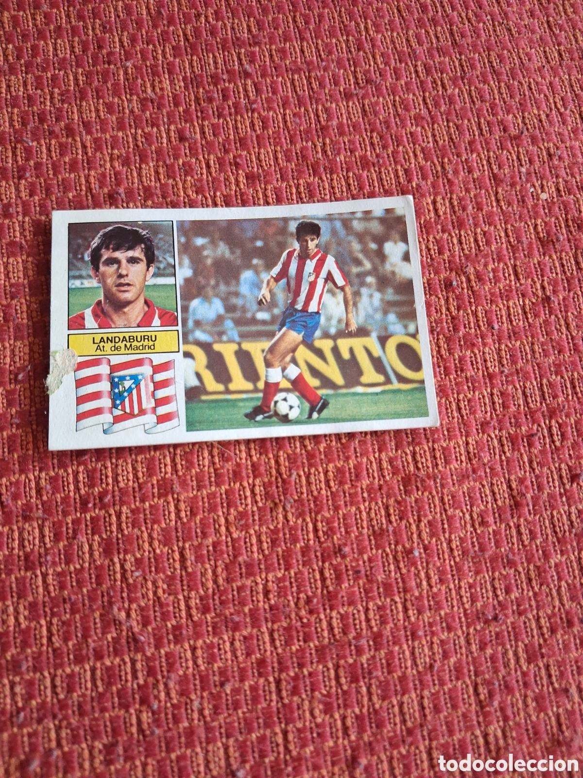 Fu&szlig;ball-Sticker: Liga este 82 83 landaburu fichaje N 3 del atl&eacute;tico de Madrid recuperado del &aacute;lbum ver fotos