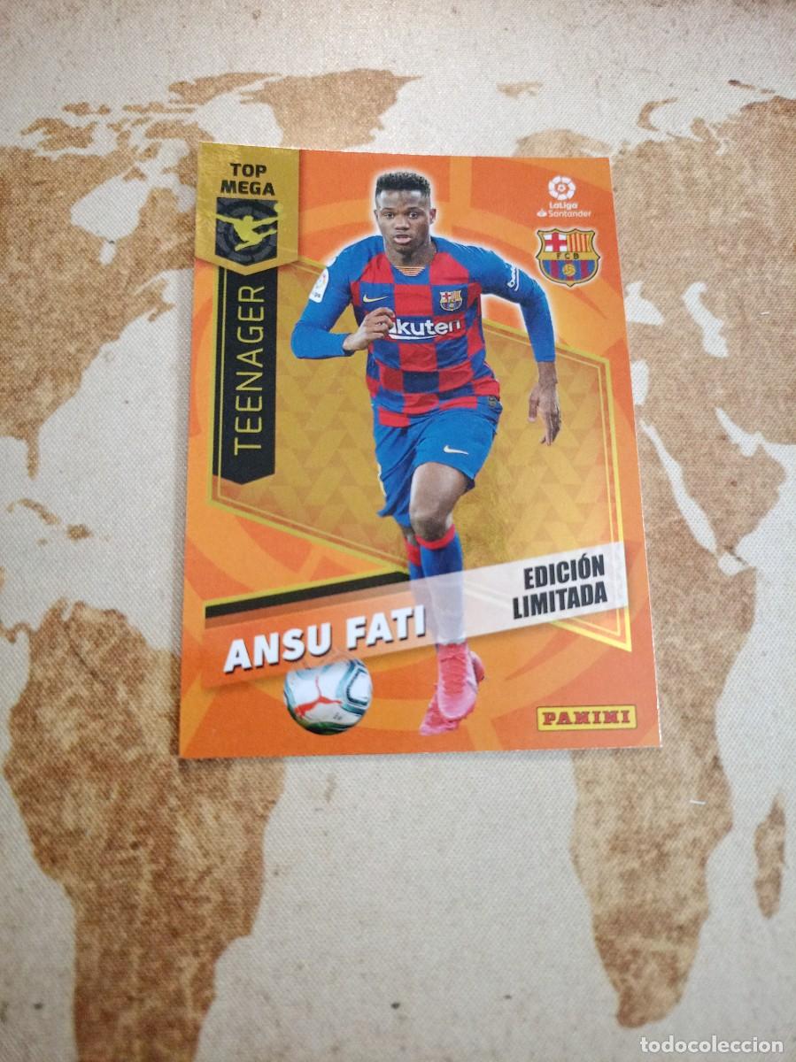 Cromos de f&uacute;tbol: TOP MEGA TEENAGER Edici&oacute;n limitada ANSU FATI Megacracks 2020-21