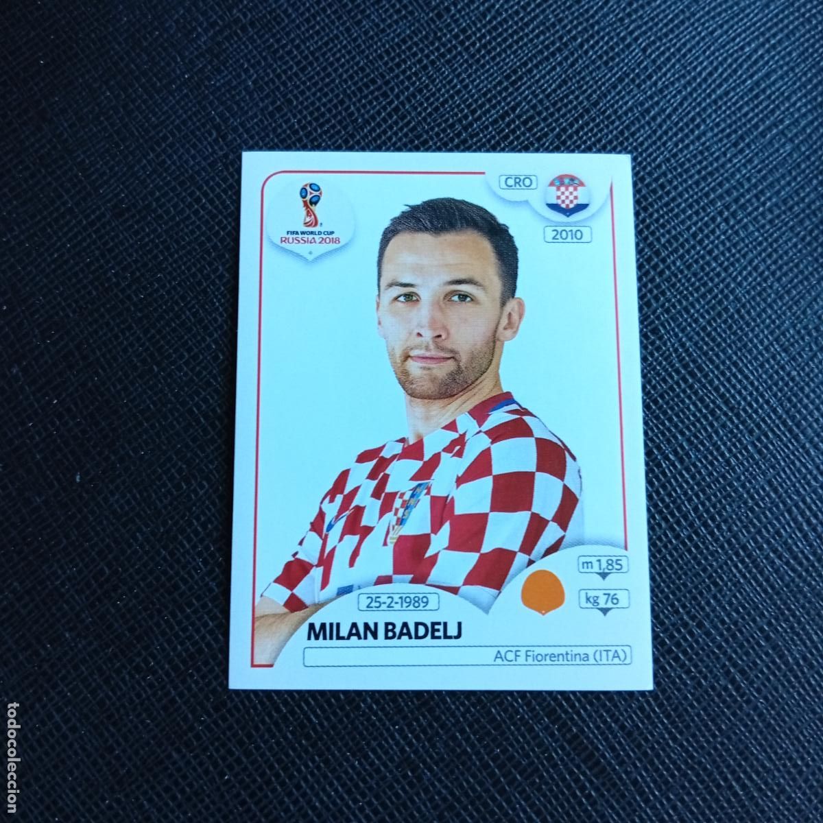Cromos de f&uacute;tbol: 326 MILAN BADELJ CROACIA PANINI MUNDIAL RUSIA 2018 CROMO FUTBOL 18 - SIN PEGAR - /CJ2