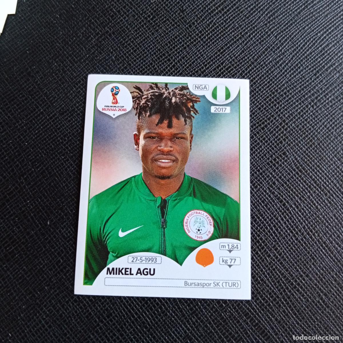 Football Stickers: 345 MIKEL AGU NIGERIA PANINI MUNDIAL RUSIA 2018 CROMO FUTBOL 18 - SIN PEGAR - /CJ2