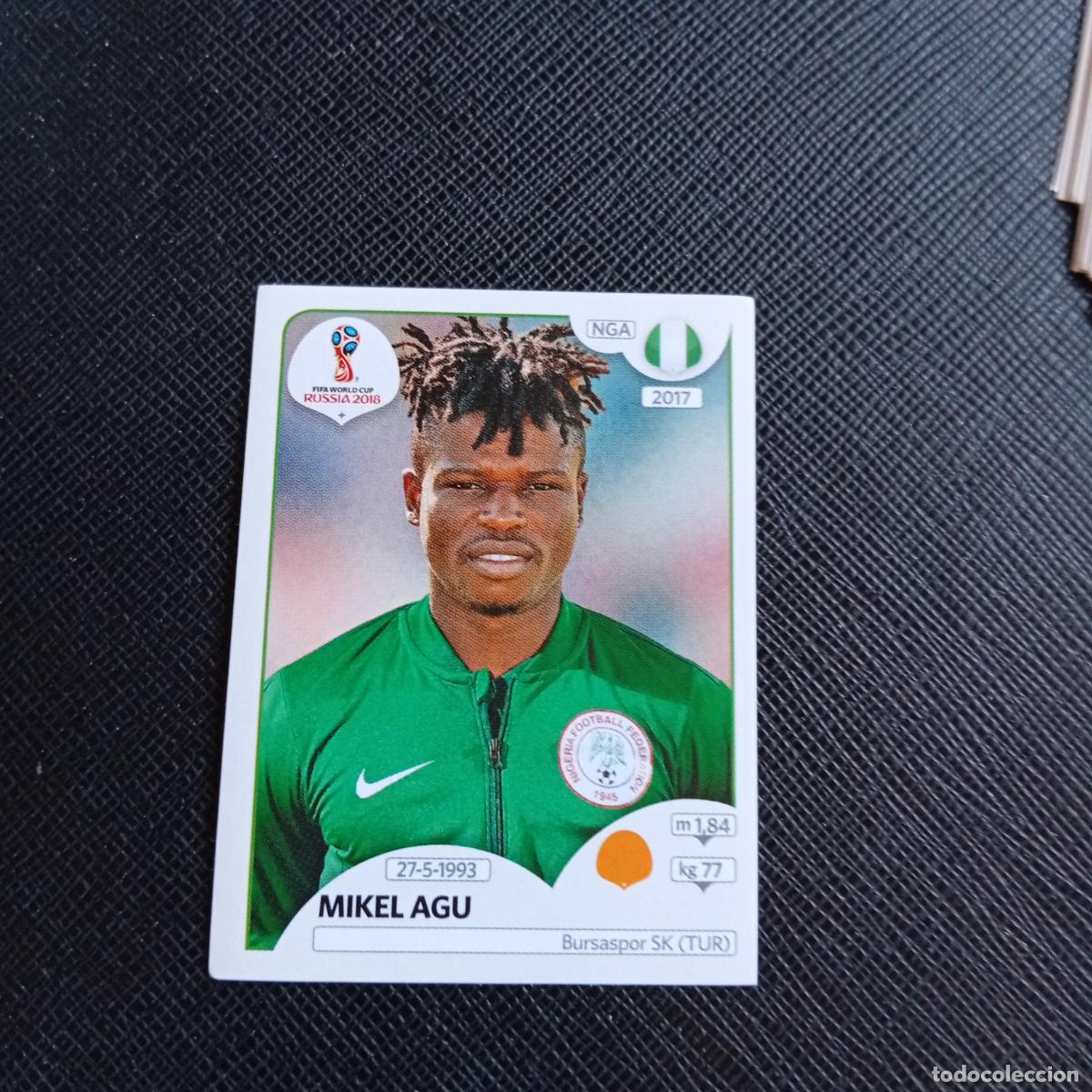 Football Stickers: 345 MIKEL AGU NIGERIA PANINI MUNDIAL RUSIA 2018 CROMO FUTBOL 18 - SIN PEGAR - /CJ2