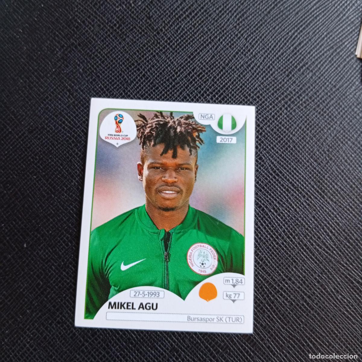 Football Stickers: 345 MIKEL AGU NIGERIA PANINI MUNDIAL RUSIA 2018 CROMO FUTBOL 18 - SIN PEGAR - /CJ2 .