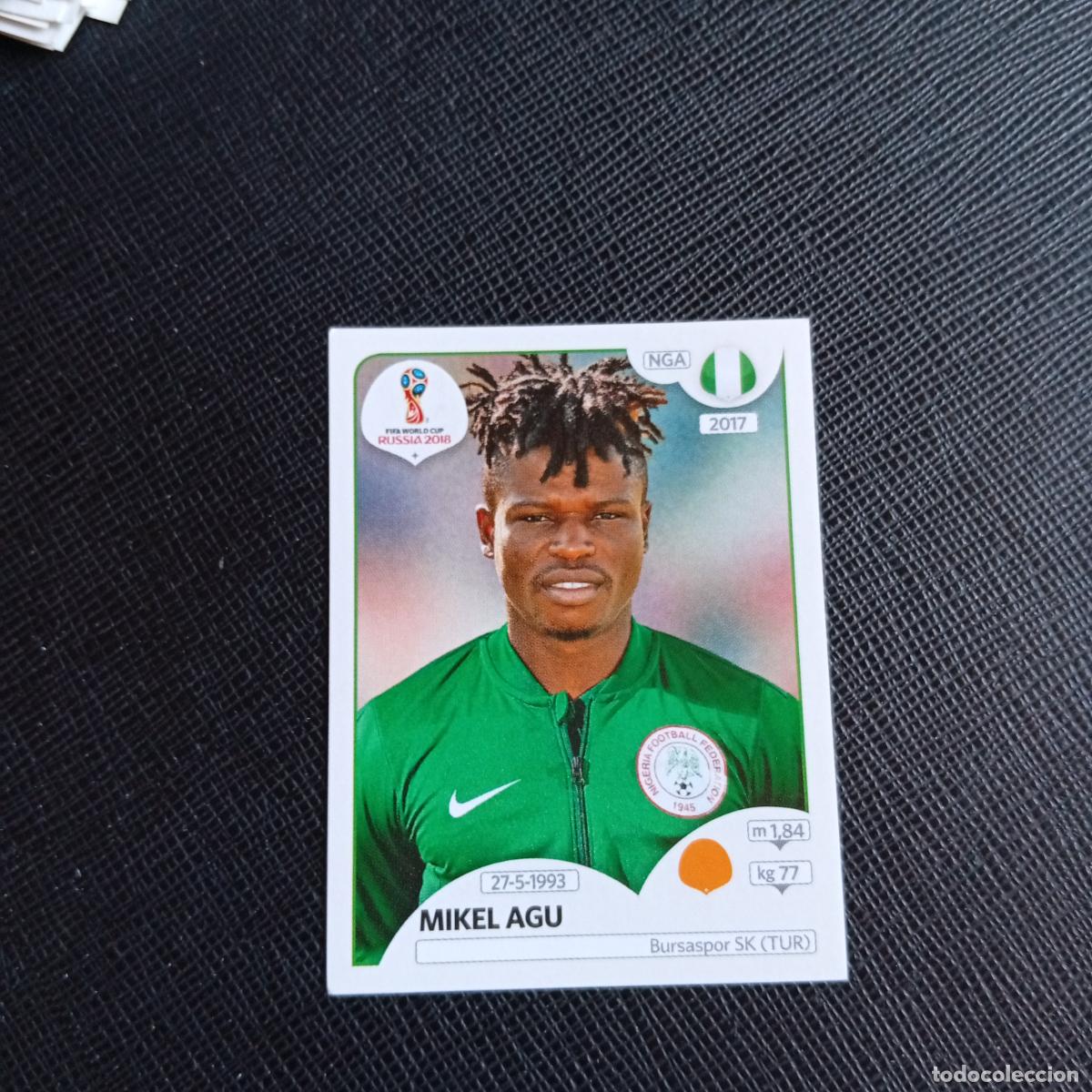 Football Stickers: 345 MIKEL AGU NIGERIA PANINI MUNDIAL RUSIA 2018 CROMO FUTBOL 18 - SIN PEGAR - /CJ2 .