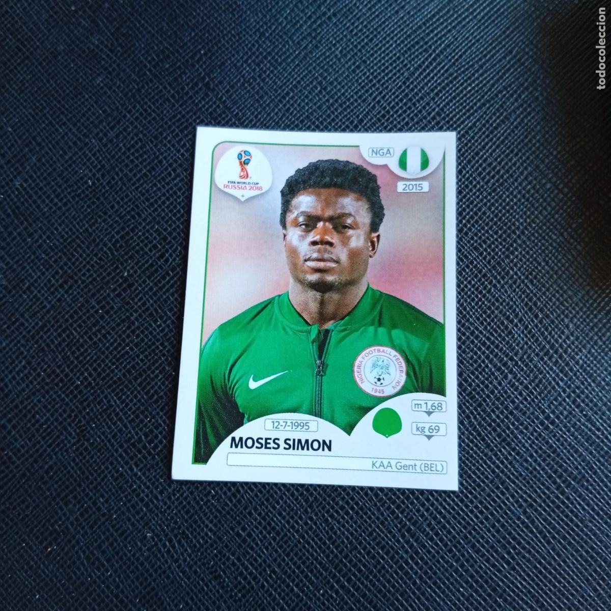Football Stickers: 348 MOSES SIMON NIGERIA PANINI MUNDIAL RUSIA 2018 CROMO FUTBOL 18 - SIN PEGAR - /CJ2 D