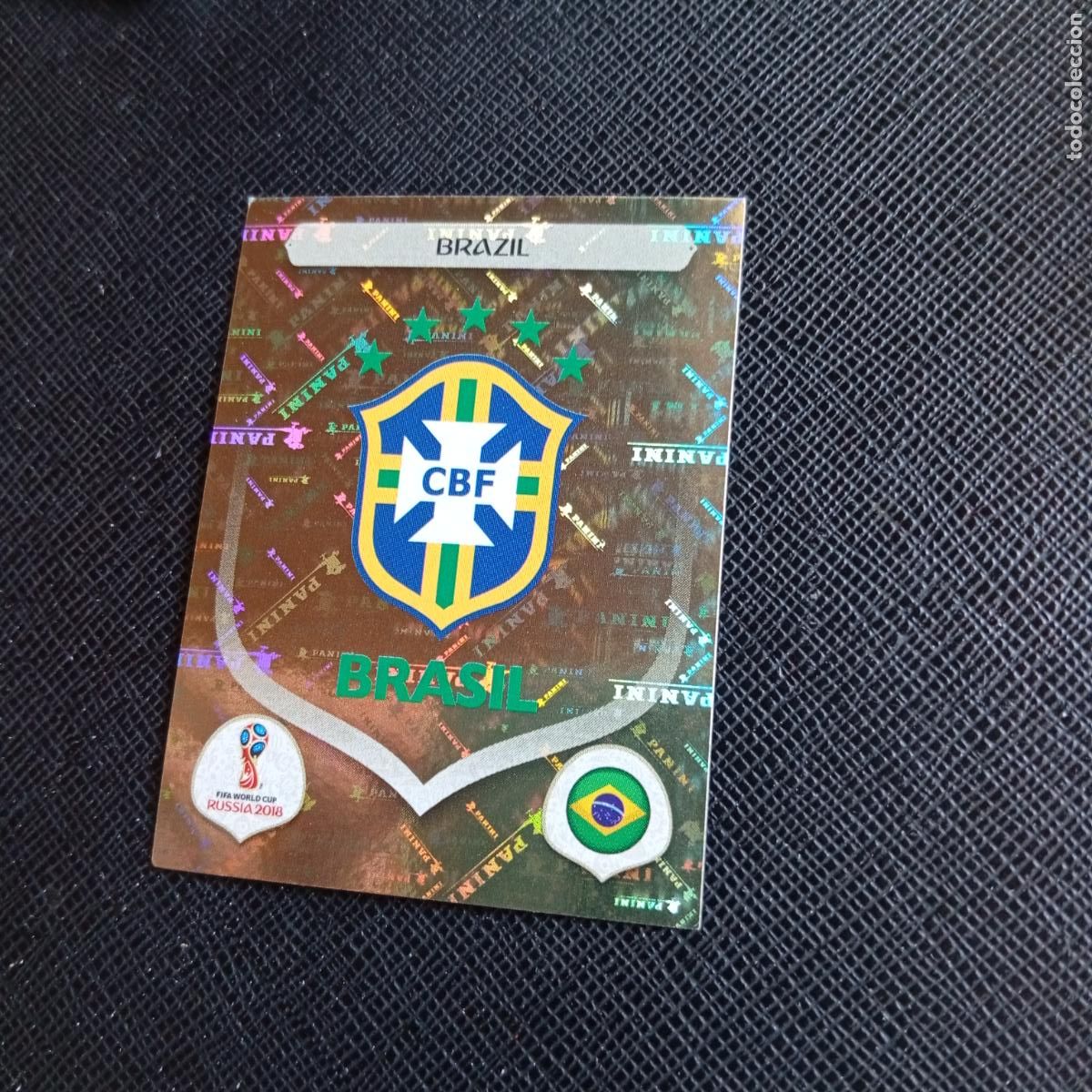 Cartes &agrave; collectionner de Football: 352 ESCUDO BRASIL PANINI MUNDIAL RUSIA 2018 CROMO FUTBOL 18 - SIN PEGAR - /CJ2