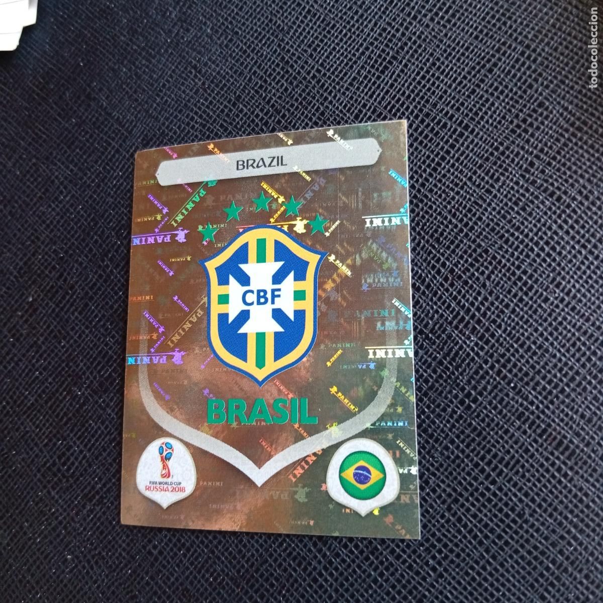 Cartes &agrave; collectionner de Football: 352 ESCUDO BRASIL PANINI MUNDIAL RUSIA 2018 CROMO FUTBOL 18 - SIN PEGAR - /CJ2