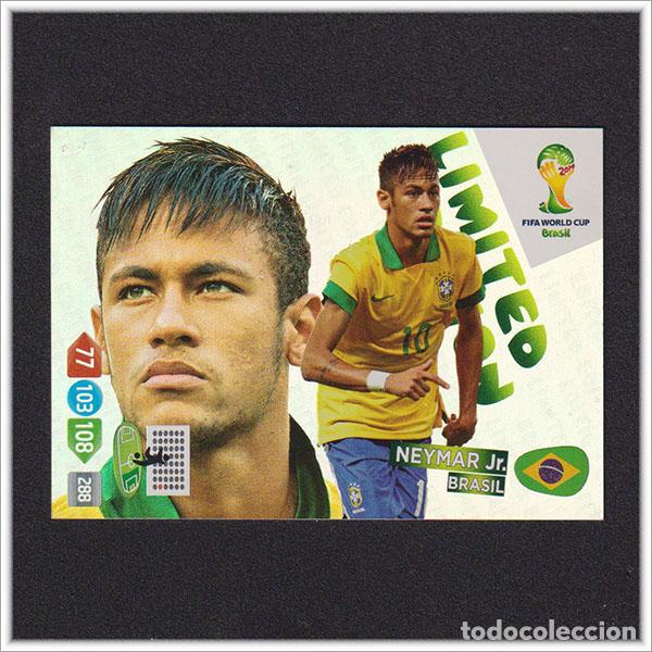 Cromos de Futebol: ADRENALYN XL 2014 14 FIFA WORLD CUP BRAZIL LIMITED EDITION NEYMAR CARD EDICION LIMITADA BRASIL