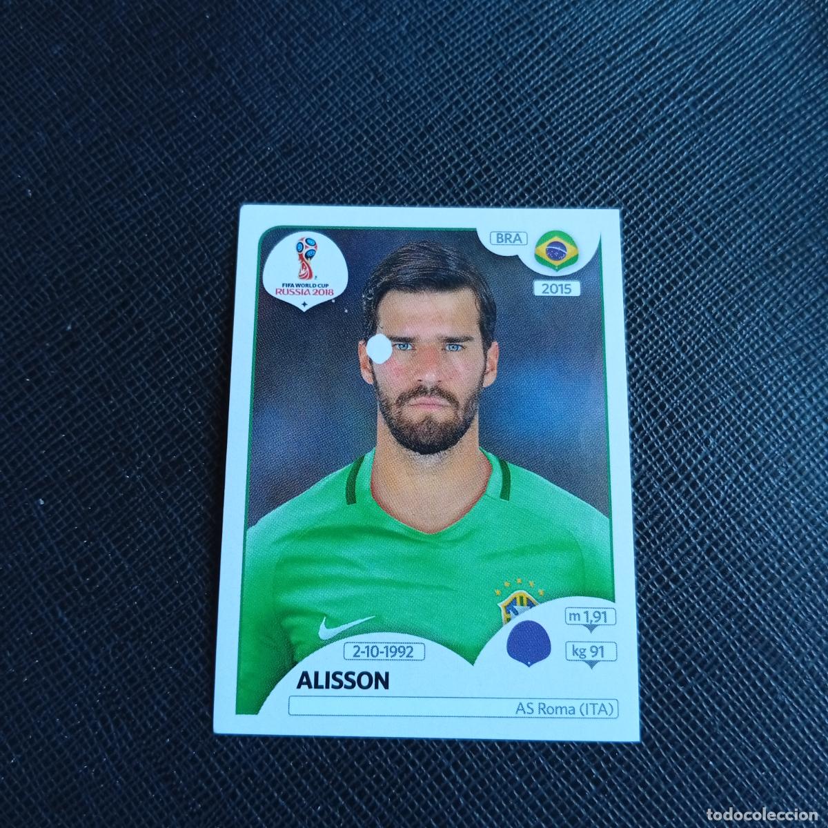 Fu&szlig;ball-Sticker: 354 ALISSON BRASIL PANINI MUNDIAL RUSIA 2018 CROMO FUTBOL 18 - SIN PEGAR - A12 PG352 ERROR