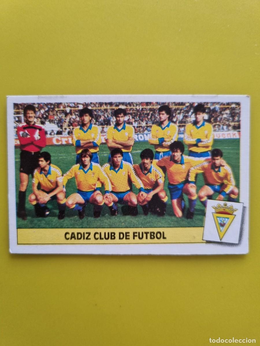 Fu&szlig;ball-Sticker: CROMO LIGA ESTE 86 87 1986 1987 NUNCA PEGADO SIN PEGAR ALINEACION CADIZ CF AR1026