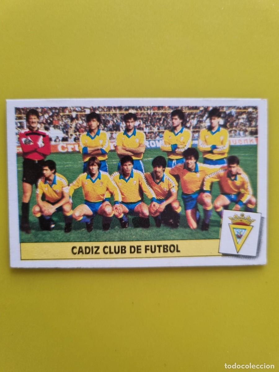Fu&szlig;ball-Sticker: CROMO LIGA ESTE 86 87 1986 1987 NUNCA PEGADO SIN PEGAR ALINEACION CADIZ CF AR1026