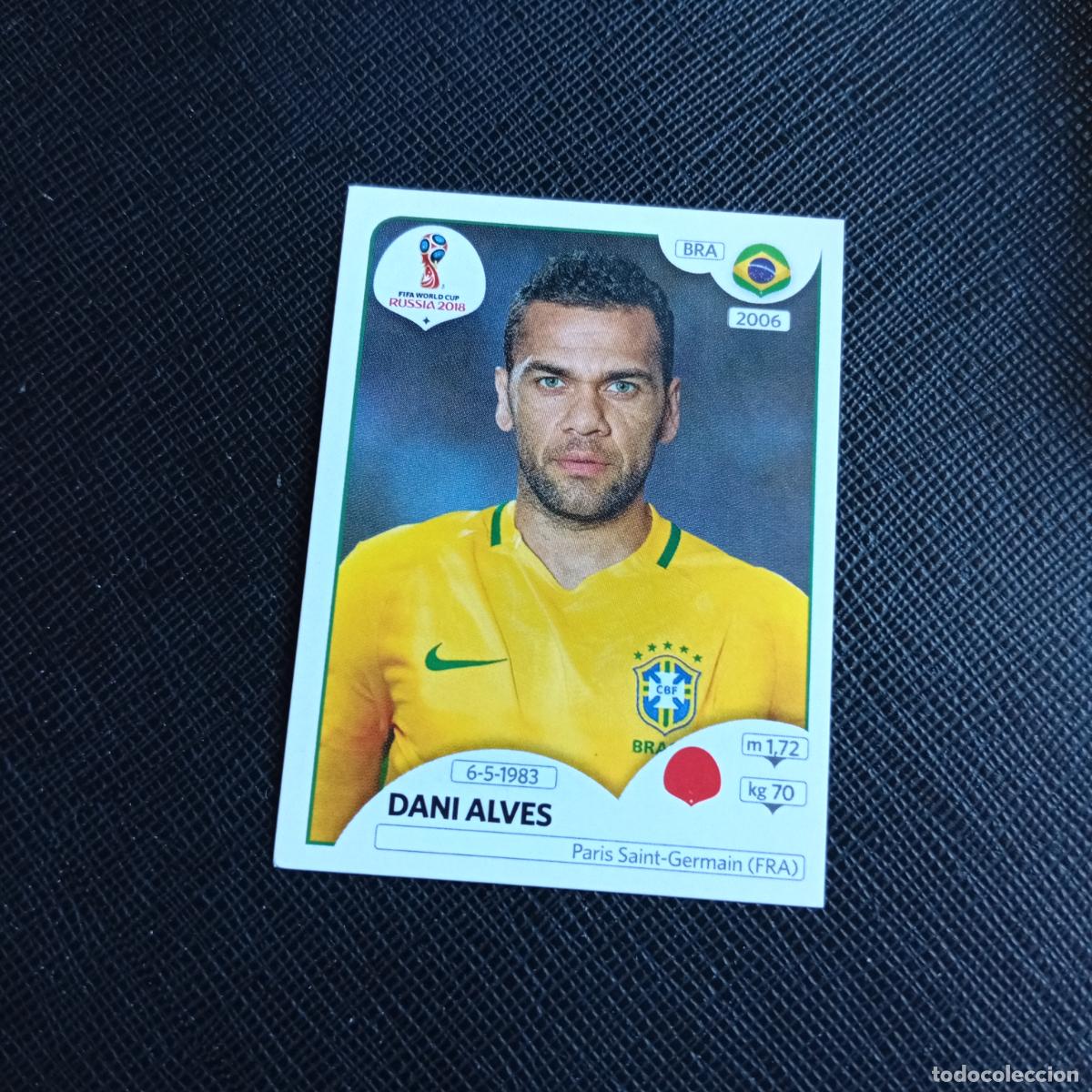 Cromos de f&uacute;tbol: 355 DANI ALVES BRASIL PANINI MUNDIAL RUSIA 2018 CROMO FUTBOL 18 - SIN PEGAR - /CJ2