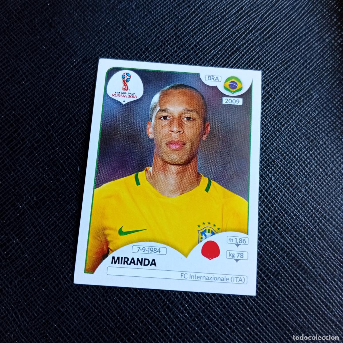 Cromos de f&uacute;tbol: 357 MIRANDA BRASIL PANINI MUNDIAL RUSIA 2018 CROMO FUTBOL 18 - SIN PEGAR - /CJ2