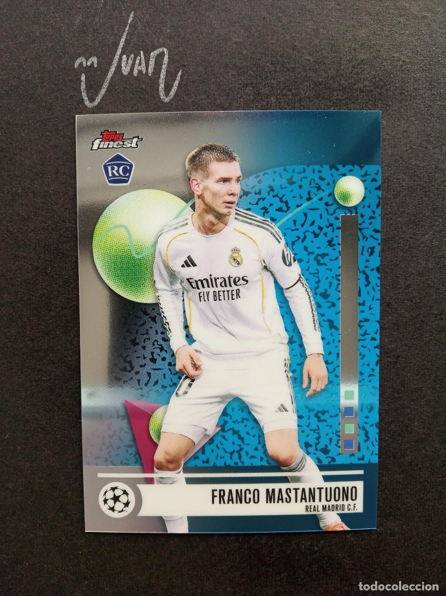 Cromos de f&uacute;tbol: N&ordm; 175 ROOKIE BASE MASTANTUONO REAL MADRID ARGENTINA ⚽ TOPPS &reg; FINEST UCC UEFA 2025 2026 25 26 NUEVO