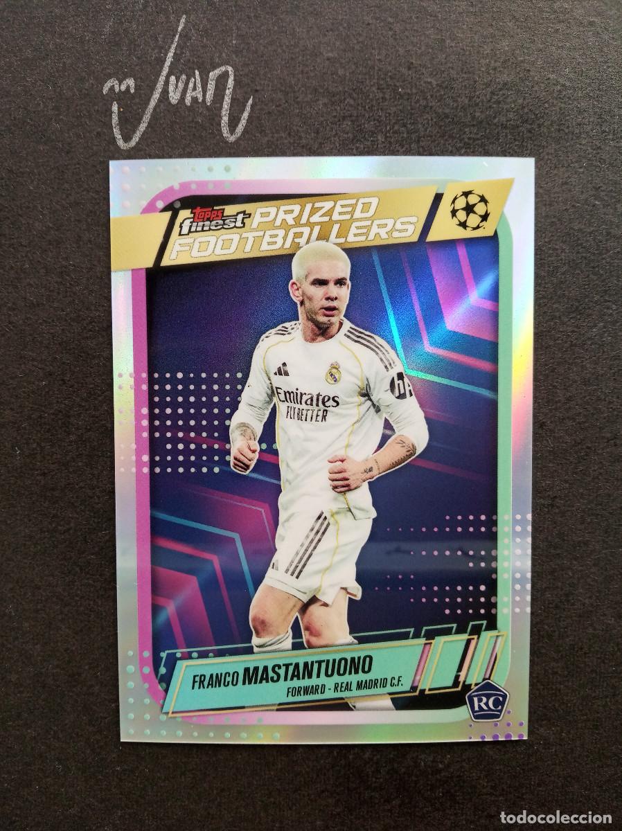 Cromos de f&uacute;tbol: 14 PRIZED FOOTBALLERS ROOKIE MASTANTUONO REAL MADRID ARGENTINA ⚽ TOPPS &reg; FINEST UEFA 2025 2026 25 26