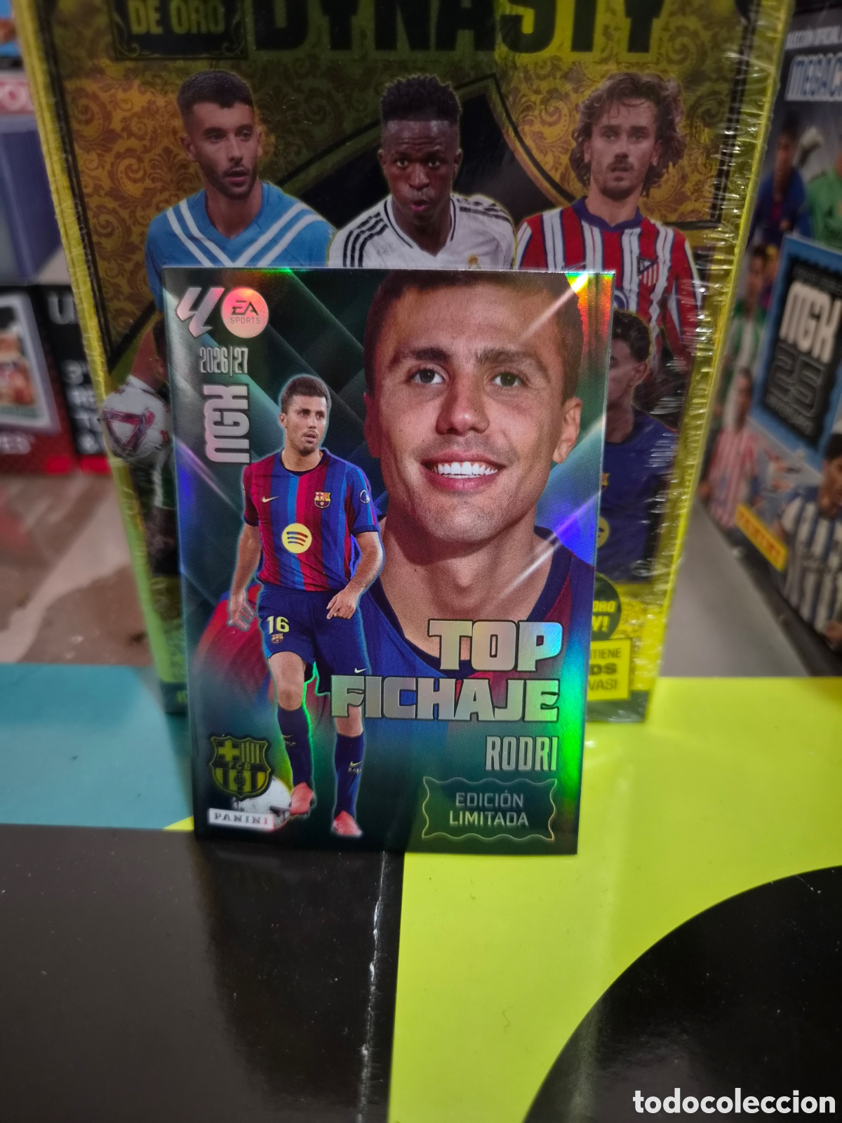 Cromos de f&uacute;tbol: Edici&oacute;n Limitada Top Fichaje Rodri Megacracks 26/27
