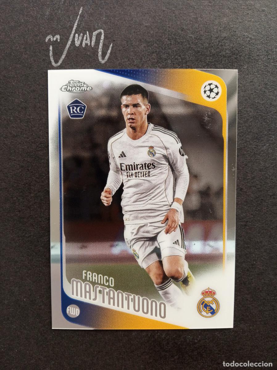 Fu&szlig;ball-Sticker: N&ordm; 172 ROOKIE MASTANTUONO REAL MADRID ARGENTINA ⚽ TOPPS &reg; CHROME UCC UEFA 2025 2026 25 26 NUEVO