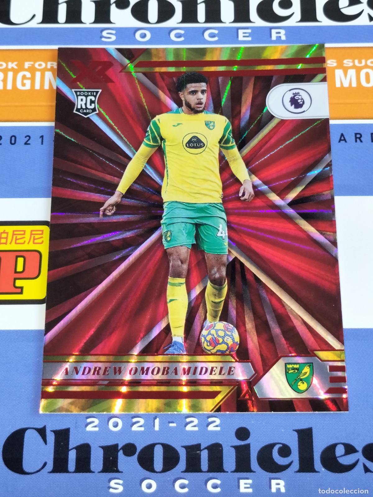 Cromos de f&uacute;tbol: N&ordm; 125 ANDREW OMOBAMIDELE LASER NOWICH CITY CARD CHRONICLES XR PREMIER SOCCER 2021 2022 21 22 PANINI