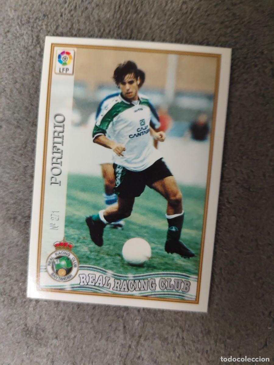 Cromos de f&uacute;tbol: 271. PORFIRIO REAL RACING CLUB MUNDICROMO FICHAS 97 98 LIGA 1997 1998 CARD ABB