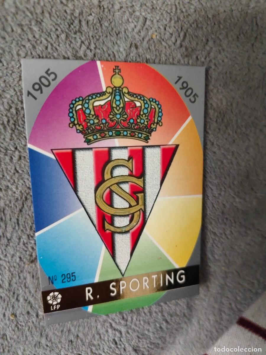 Cromos de f&uacute;tbol: 295. ESCUDO REAL SPORTING MUNDICROMO FICHAS 97 98 LIGA 1997 1998 CARD ABB