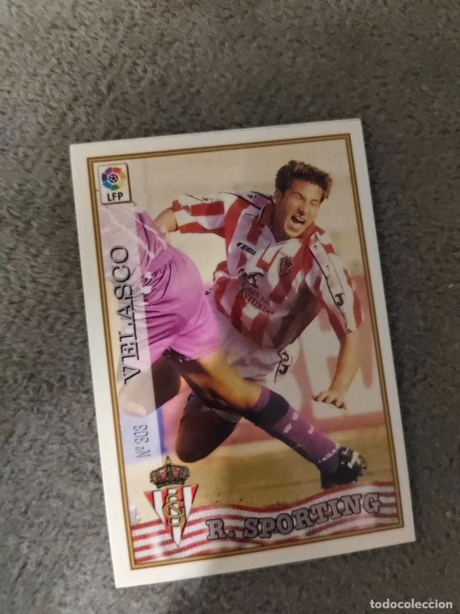 Football Stickers: 303. VELASCO REAL SPORTING MUNDICROMO FICHAS 97 98 LIGA 1997 1998 CARD ABB