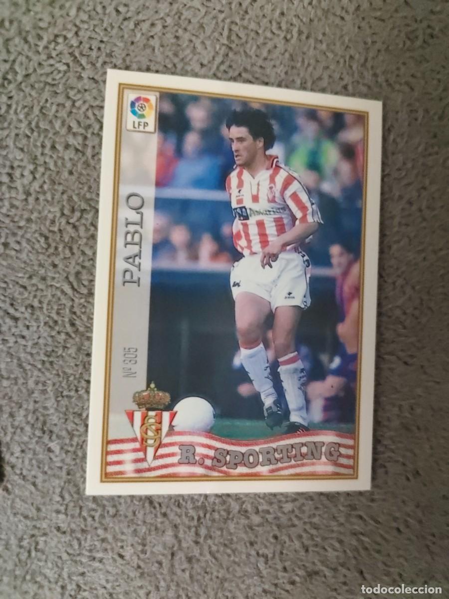 Football Stickers: 305. PABLO REAL SPORTING MUNDICROMO FICHAS 97 98 LIGA 1997 1998 CARD ABB