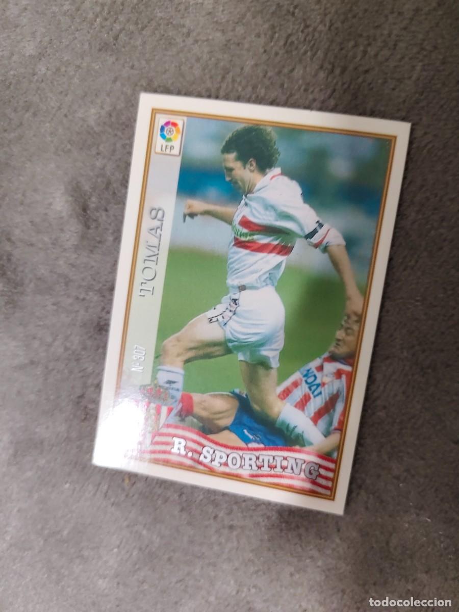 Football Stickers: 307. TOM&Aacute;S REAL SPORTING MUNDICROMO FICHAS 97 98 LIGA 1997 1998 CARD ABB