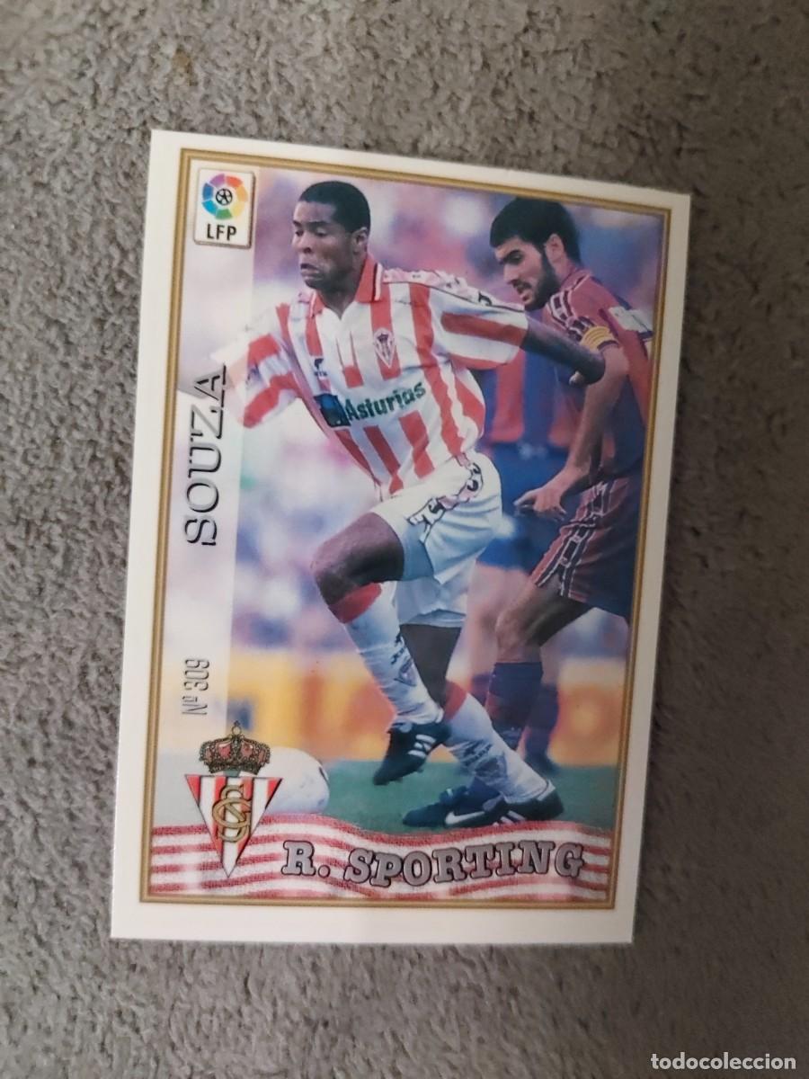 Football Stickers: 309. SOUZA REAL SPORTING MUNDICROMO FICHAS 97 98 LIGA 1997 1998 CARD ABB