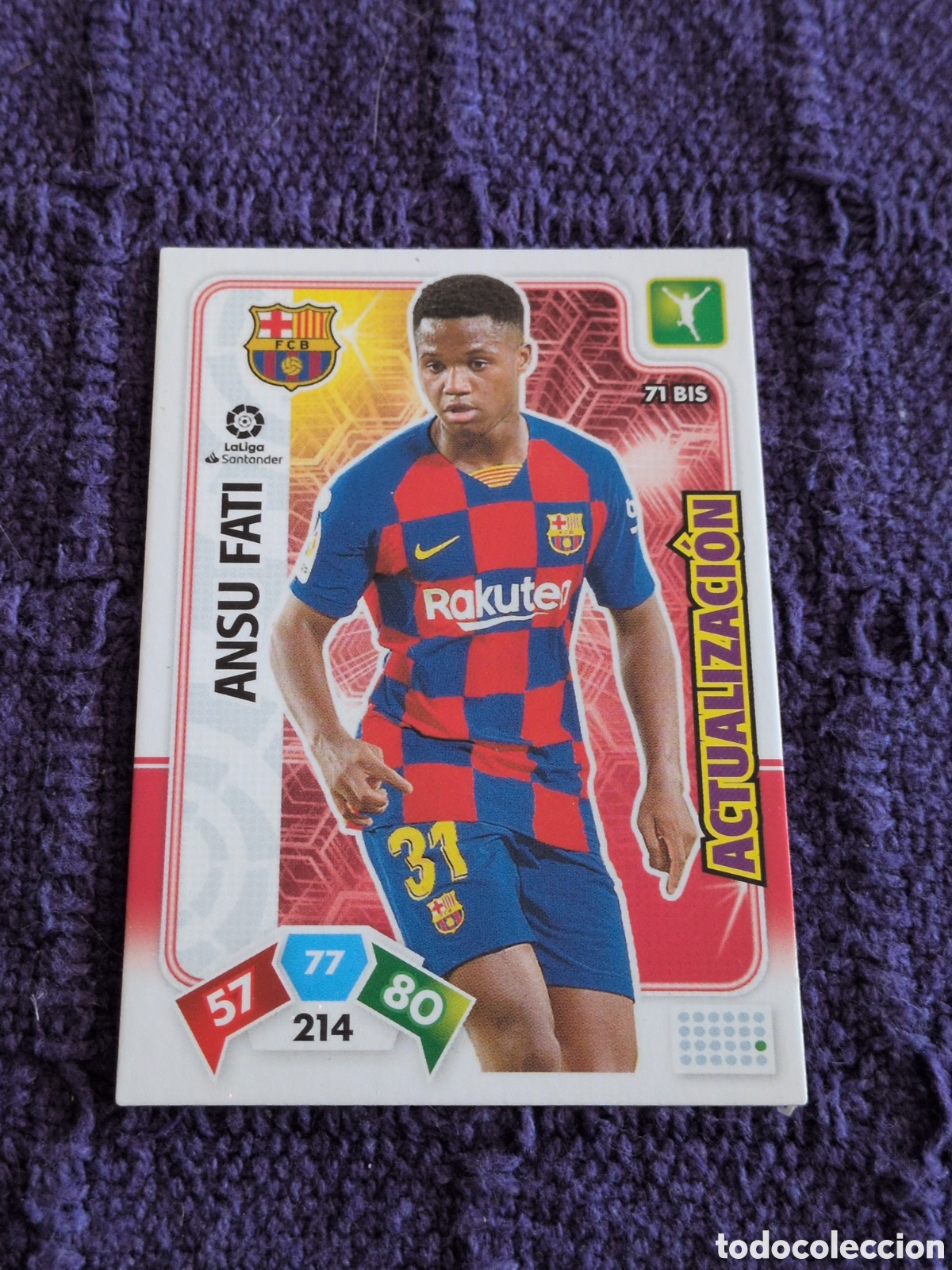 Cromos de f&uacute;tbol: Barcelona 71 bis ANSU FATI Adrenalyn 2019-20. NUEVO