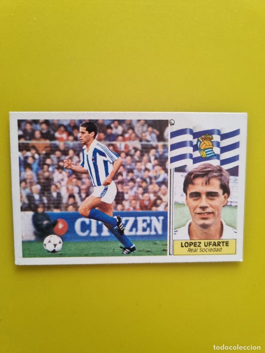 Cromos de f&uacute;tbol: CROMO LIGA ESTE 86 87 1986 1987 NUNCA PEGADO SIN PEGAR LOPEZ UFARTE REAL SOCIEDAD AR1026